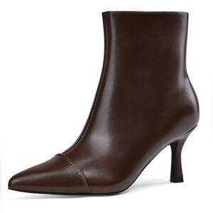 Elisabet Tang Brown Pointed Toe Ankle Boots Size 7.5 NWT